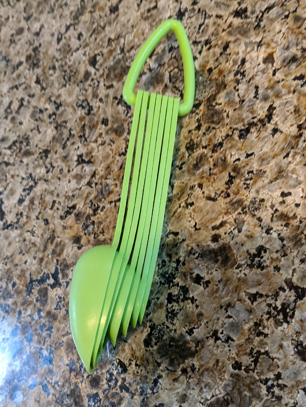 Vtg Lime Green Tupperware Measuring Spoons Set With Ring COMPLETE - Picture 6 of 6